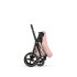 Carucior 3 in 1 pentru copii Cybex Priam Style, cu landou si scoica Cloud T Plus, Peach Pink cu cadru Rosegold - 10