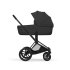Carucior 3 in 1 pentru copii Cybex Priam Style, cu landou si scoica Cloud T Plus, Sepia Black cu cadru Matt Black - 3