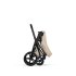 Carucior 3 in 1 pentru copii Cybex Priam Style, cu landou si scoica Cloud T Plus, Cozy Beige cu cadru Matt Black - 9