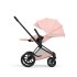 Carucior 3 in 1 pentru copii Cybex Priam Style, cu landou si scoica Cloud T Plus, Peach Pink cu cadru Matt Black - 8