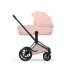 Carucior 3 in 1 pentru copii Cybex Priam Style, cu landou si scoica Cloud T Plus, Peach Pink cu cadru Matt Black - 3