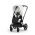 Carucior 3 in 1 pentru copii Cybex Priam Style, cu landou si scoica Cloud T Plus, Off White cu cadru Matt Black - 2