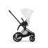 Carucior 3 in 1 pentru copii Cybex Priam Style, cu landou si scoica Cloud T Plus, Off White cu cadru Matt Black - 6