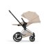 Carucior 3 in 1 pentru copii Cybex Priam Style, cu landou si scoica Cloud T Plus, Cozy Beige cu cadru Chrome - 10