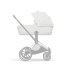 Carucior 3 in 1 pentru copii Cybex Priam Style, cu landou si scoica Cloud T Plus, Off White cu cadru Chrome - 12