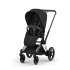 Carucior sport pentru copii Cybex Platinum e-Priam Style, premium, Sepia Black cu cadru Chrome - 1