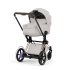Carucior 2 in 1 pentru copii Cybex E-Priam Style, premium, City Grey cu cadru Rosegold - 2