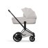 Carucior 2 in 1 pentru copii Cybex E-Priam Style, premium, City Grey cu cadru Matt Black - 4