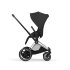 Carucior 2 in 1 pentru copii Cybex E-Priam Style, premium, Sepia Black cu cadru Chrome - 7