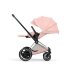 Carucior 2 in 1 pentru copii Cybex E-Priam Style, premium, Peach Pink cu cadru Chrome - 11