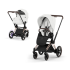 Carucior 2 in 1 pentru copii Cybex E-Priam Style, premium, Off White cu cadru Rosegold - 1