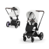 Carucior 2 in 1 pentru copii Cybex E-Priam Style, premium, Off White cu cadru Chrome - 1