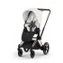 Carucior 3 in 1 pentru copii Cybex E-Priam Style, cu landou si scoica Cloud T Plus, Off White cu cadru Rosegold - 4