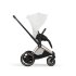 Carucior 3 in 1 pentru copii Cybex E-Priam Style, cu landou si scoica Cloud T Plus, Off White cu cadru Rosegold - 6