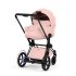 Carucior 3 in 1 pentru copii Cybex E-Priam Style, cu landou si scoica Cloud T Plus, Peach Pink cu cadru Matt Black - 2