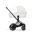 Carucior 3 in 1 pentru copii Cybex E-Priam Style, cu landou si scoica Cloud T Plus, Off White cu cadru Matt Black - 16