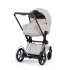 Carucior 3 in 1 pentru copii Cybex E-Priam Style, cu landou si scoica Cloud T Plus, City Grey cu cadru Chrome - 2