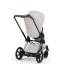Carucior 3 in 1 pentru copii Cybex E-Priam Style, cu landou si scoica Cloud T Plus, City Grey cu cadru Chrome - 11
