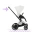 Carucior 3 in 1 pentru copii Cybex E-Priam Style, cu landou si scoica Cloud T Plus, Off White cu cadru Chrome - 6
