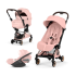 Carucior 3 in 1 pentru copii Cybex Coya Style, premium, Peach Pink cu cadru Rosegold - 3