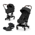 Carucior 3 in 1 pentru copii Cybex Coya Style, premium, Sepia Black cu cadru Chrome - 3