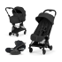 Carucior 3 in 1 pentru copii Cybex Coya Style, premium, Sepia Black cu cadru Matt Black - 3