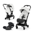 Carucior 3 in 1 pentru copii Cybex Coya Style, premium, Off White cu cadru Matt Black - 3