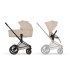 Carucior 3 in 1 pentru copii Cybex Priam Comfort, premium, cu scoica Cloud T Plus, Cozy Beige cu cadru Matt Black - 2
