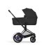 Carucior 3 in 1 pentru copii Cybex E-Priam Comfort, premium, cu scoica Cloud T Plus, Sepia Black cu cadru Matt Black - 11
