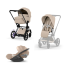 Carucior 3 in 1 pentru copii Cybex E-Priam Comfort, premium, cu scoica Cloud T Plus, Cozy Beige cu cadru Matt Black - 3