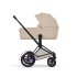 Carucior 3 in 1 pentru copii Cybex E-Priam Comfort, premium, cu scoica Cloud T Plus, Cozy Beige cu cadru Matt Black - 11