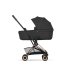 Carucior 3 in 1 pentru copii Cybex Coya Comfort, compact, premium, cu scoica Cloud T Plus, Sepia Black cu cadru Rosegold - 6