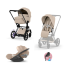 Carucior 3 in 1 pentru copii Cybex E-Priam Comfort, premium, cu scoica Cloud T Plus, Cozy Beige cu cadru Matt Black - 1