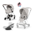 Carucior 3 in 1 pentru copii Cybex Mios Style, premium, City Grey cu cadru Chrome - 1