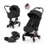 Carucior 3 in 1 pentru copii Cybex Coya Style, premium, Cozy Beige cu cadru Rosegold - 17