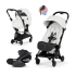 Carucior 3 in 1 pentru copii Cybex Coya Style, premium, Off White cu cadru Matt Black - 1