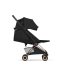 Carucior 2 in 1 pentru copii Cybex Coya Style, premium, Sepia Black cu cadru Rosegold - 7