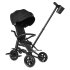 Tricicleta pentru copii Ultrapliabila QPlay Nova Niello, Reversibila, Roti Cauciuc, 10-36 Luni, Negru - 12