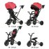 Tricicleta pentru copii Ultrapliabila QPlay Nova Niello, Reversibila, Roti Cauciuc, 10-36 Luni, Rosu - 4
