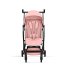 Cybex Gold Libelle, εξαιρετικά ελαφρύ, εύκαμπτο καρότσι, σε ροζ χρώμα με μαύρο σκελετό - 2