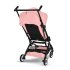 Cybex Gold Libelle, εξαιρετικά ελαφρύ, εύκαμπτο καρότσι, σε ροζ χρώμα με μαύρο σκελετό - 5