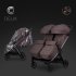 Carucior pentru Gemeni Cavoe Deux, Pliere Automata, Pana la 22 kg, Chocolate - 15