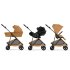 Cybex Melio Carbon Детска количка 3 в 1, ултралека, с кош за носене, цвят Cinnamon Yellow - 2