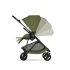 Carucior 3 in 1 Cybex Melio Carbon pentru copii, ultra usor, cu landou, Moss Green - 10