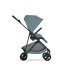 Carucior 3 in 1 Cybex Melio Carbon pentru copii, ultra usor, cu landou, Stormy Blue - 5