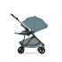 Παιδικό καρότσι Cybex Melio Carbon 3 σε 1, εξαιρετικά ελαφρύ, με πορτ-μπεμπέ, Stormy Blue - 18
