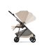 Carucior 3 in 1 Cybex Melio Carbon pentru copii, ultra usor, cu landou, Almond Beige - 15