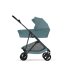 Carucior 4 in 1 Cybex Melio Carbon pentru copii, cu landou, scoica auto Cloud G si baza G, Stormy Blue - 13