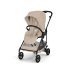 Παιδικό καρότσι Cybex Melio Carbon 4 σε 1, με πορτ-μπεμπέ, κάθισμα αυτοκινήτου Cloud G και βάση G, Almond Beige - 3