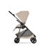 Carucior 4 in 1 Cybex Melio Carbon pentru copii, cu landou, scoica auto Cloud G si baza G, Almond Beige - 6